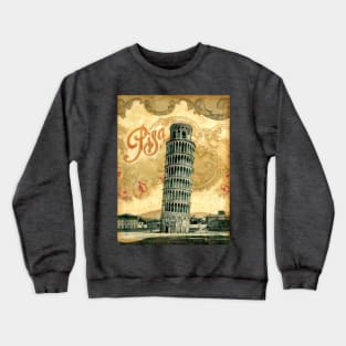 Vintage Travel Poster - Pisa Italy Crewneck Sweatshirt